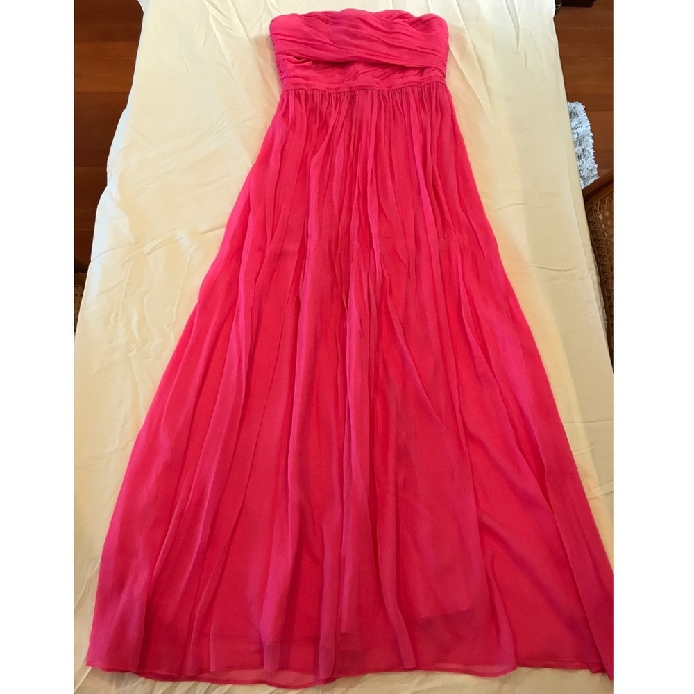 J.CREW SILK CHIFFON ARBELLE GOWN BERRY PINK 6P P